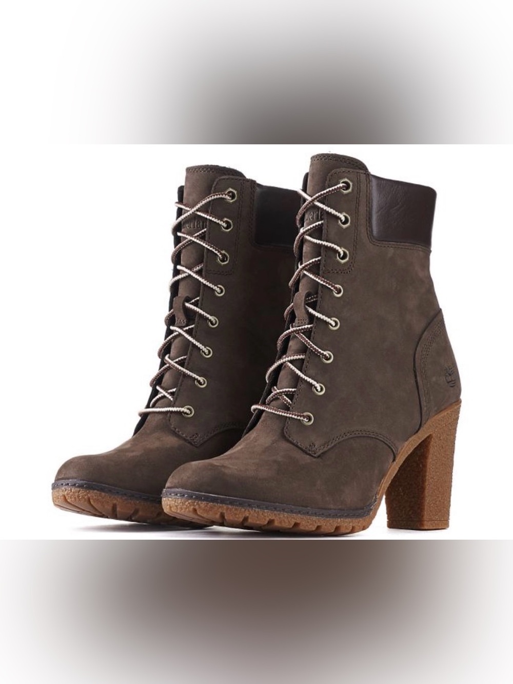 Timberland Women's Suede Lace up Brown Glancy Boots NWOT 5.5M